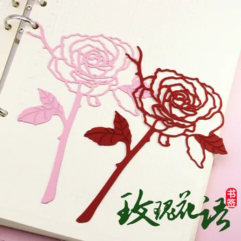 

1pcs [Rose] Metal Stainless Steel Valentine's Day Little Prince Metal Bookmarks Birthday Gifts
