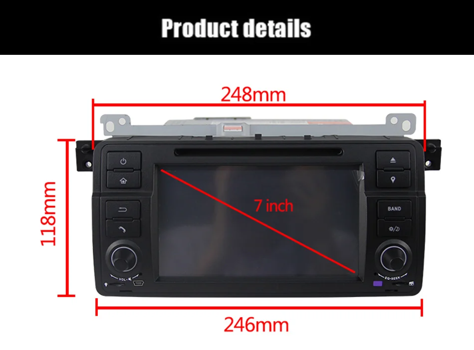 Eunavi 1 Din Android 9,1 Автомобильный DVD плеер для BMW E46 M3 318/320/325/330/335 Rover 75 1998-2006 gps навигации BT Wi-Fi