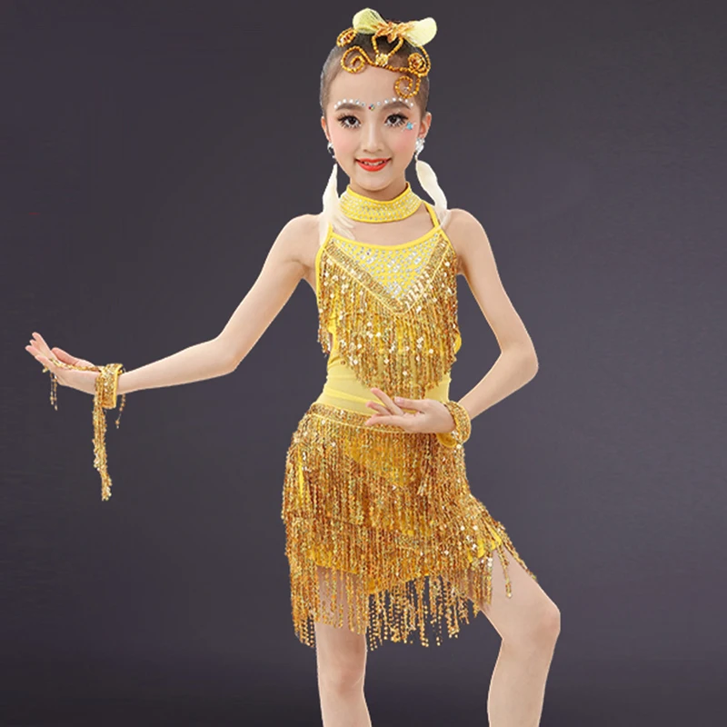 Buy New Latin Dance Dress For Girls Kids Children