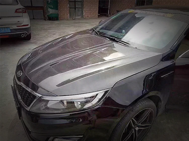 Карбоновый ВЕНТИЛИРУЕМЫЙ КАПОТ для KIA K5 (2011 2015) Optima TF EPT2 Стильные комплекты из