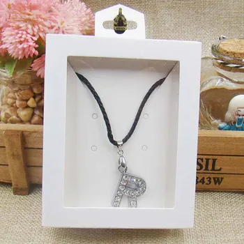 

50pcs 9color stock Window Box Jewelry necklace Earring Bracelet Ring Gift Boxes white handmad Favour box Custom cost extra