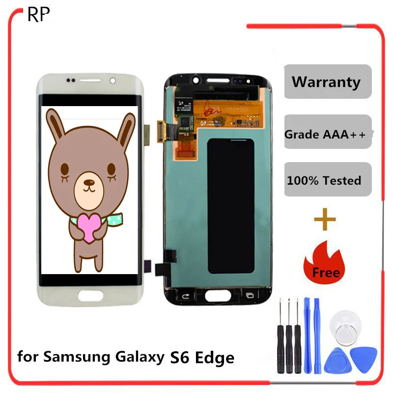 5 1 для samsung Galaxy S6 край ЖК-дисплей G925 G925F SM-G925F Дисплей Сенсорный экран планшета