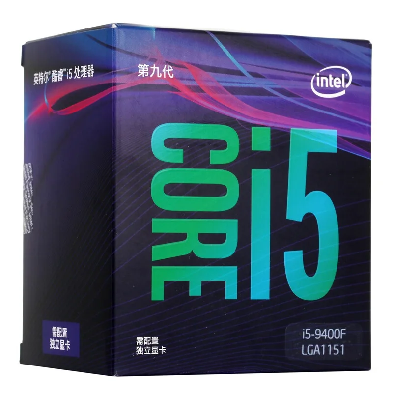 Процессор Intel Core i5-9400F для настольных ПК, 6 ядер, 4,1 ГГц, турбо без графики