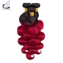 SHENLONG волосы Омбре перуанские волосы пучки тела волна натуральные волосы пучки не Реми волосы плетение расширение 1b-ошибка 10-24 дюйм(ов)