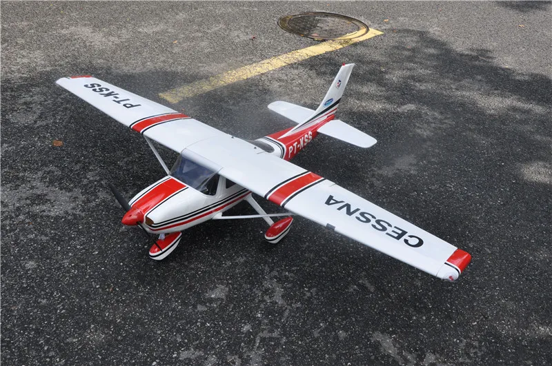 RC Airplane Cessna 182 Red Balsa Wood Fixed Wing Aircraft ARF