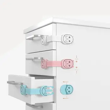 

1PCS Baby Cartoon Drawer Lock Child Safety Lock Anti-pinch Multi-function Cabinet Refrigerator Lock Infant Baby Protection