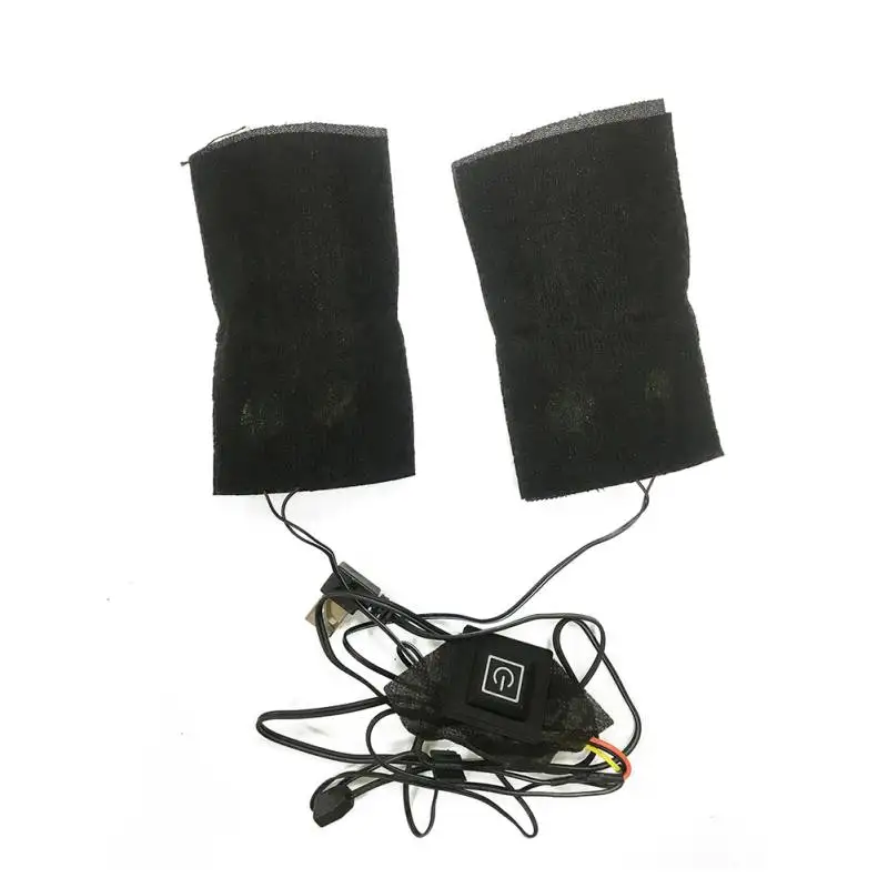 USB заряжаемая теплая паста колодки водостойкая карбоновая грелка безопасная переносная грелка для жилета куртка ткань принадлежности - Цвет: 2 Pads