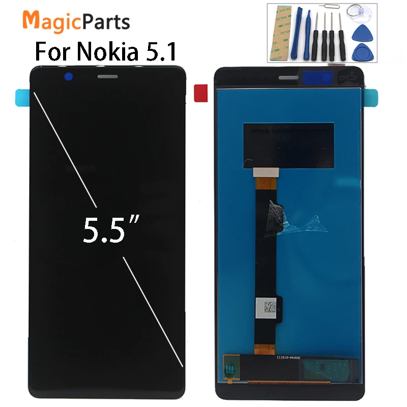 

Original For Nokia 5.1 LCD Display with Touch Screen Digitizer Assembly Replacement Parts 5.5" free shipping