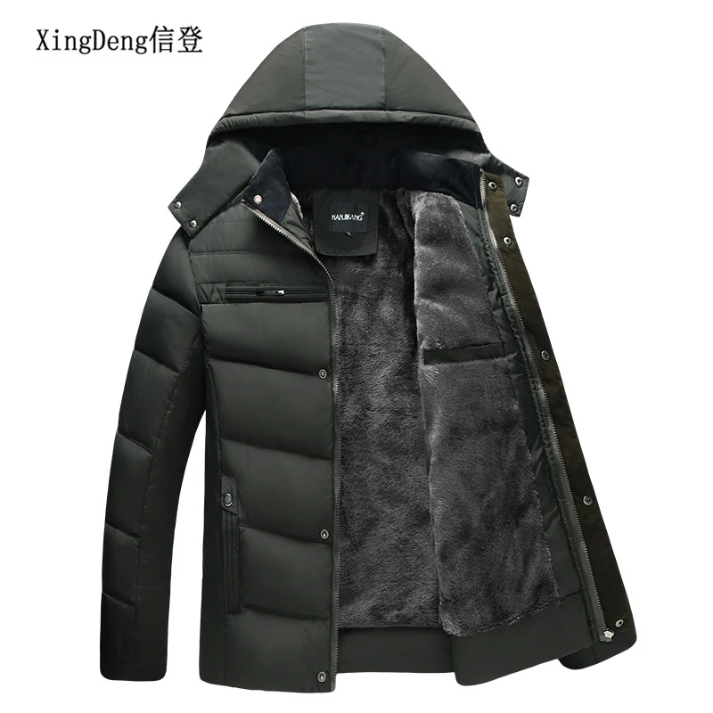 XingDeng Новое поступление брендовые водонепроницаемые куртки модная теплая одежда зимняя мужская хлопковая зимняя официальная куртка и пальто