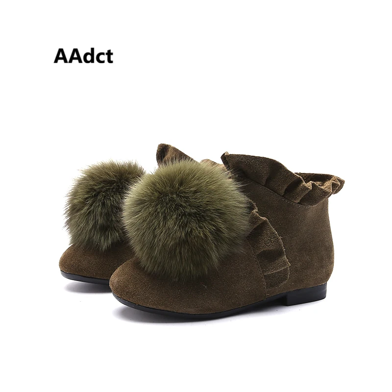 

AAdct New winter Fashionable Girls boots Comfortable warm Children Boots High quality Mink hair Trendy kids Boots
