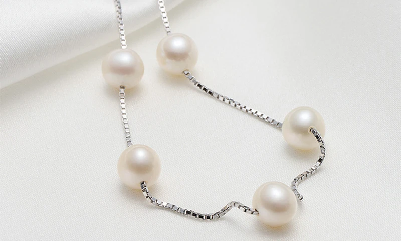 Sinya 925 sterling silver Bracelet Anklet with natural pearls for women girls Mom main length 16cm-19cm optional best Promotion (10)