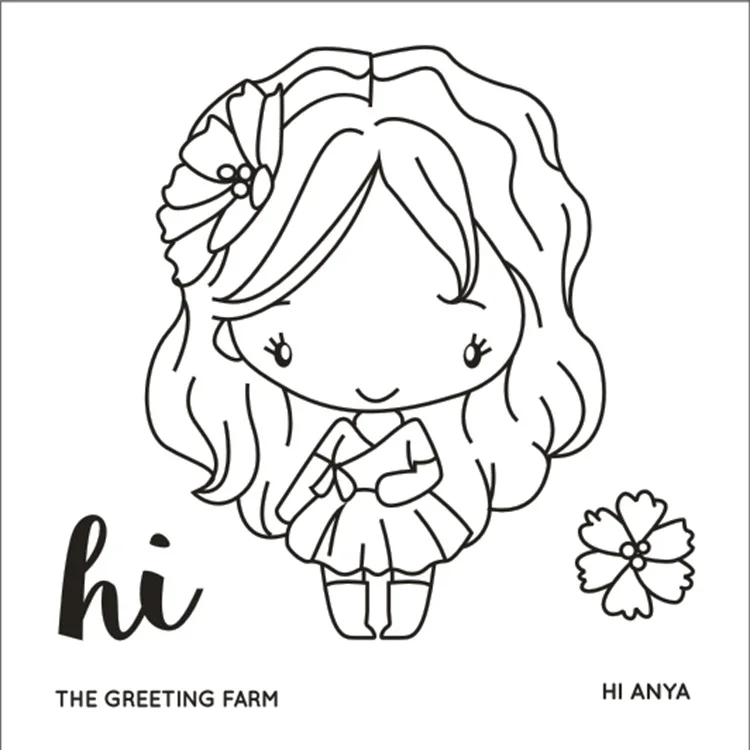 

HI girl stamp Clear Stamp for Scrapbooking Transparent Silicone Rubber DIY Photo Album Decor