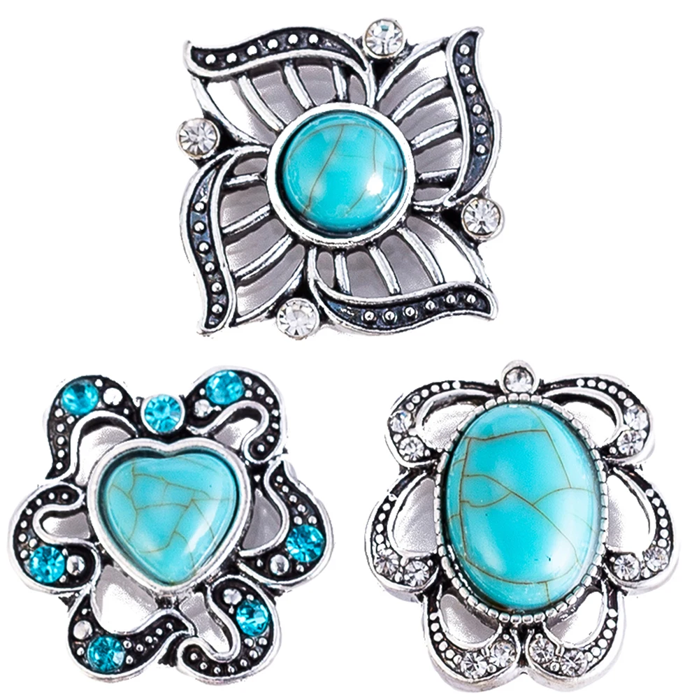 

New Snap Button Jewelry enamel wave metal 18mm Snap Buttons fit Snap Bracelet Bangles Button Jewelry TZ9189