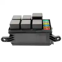 Universal 12V Car Marine 6 Way Relay 6-Slot Blade Fuse Holder Box Block with Spade Terminals 5A 10A 15A 20A 25A 30A Fuse