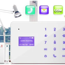 Беспроводной IOS приложение для Android ЖК-дисплей сенсорная клавиатура GSM Автодозвон текст Офис охранной сигнализации комплект Дистанционное управление