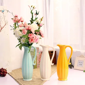 

Home Decor Vase Ceramic Delicate Fashion Office Desktop Palace Style Table Decoration Wedding Modern Ceramic Blue Vases