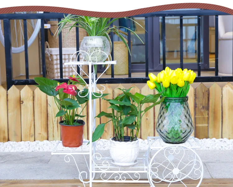 Металлическая Напольная полка для цветов, подставка для растений, стойка для цветов, садовые подставки для цветов, напольная полка для растений
