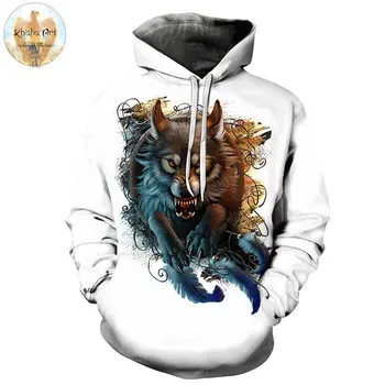 

Wolf By KhaliaArt Wolf 3D Print Mens Pullover Sweatshirt Casual Hoodies Men Tracksuit Brand Pullover Jacket Hoody Coat DropShip