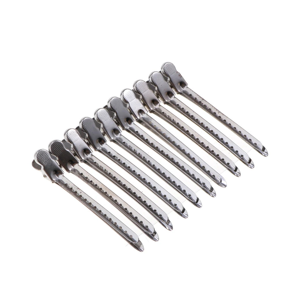 Perfeclan 10 Pcs Metal Hair Sectioning Clips for Hair Salons & Stylists 9cm
