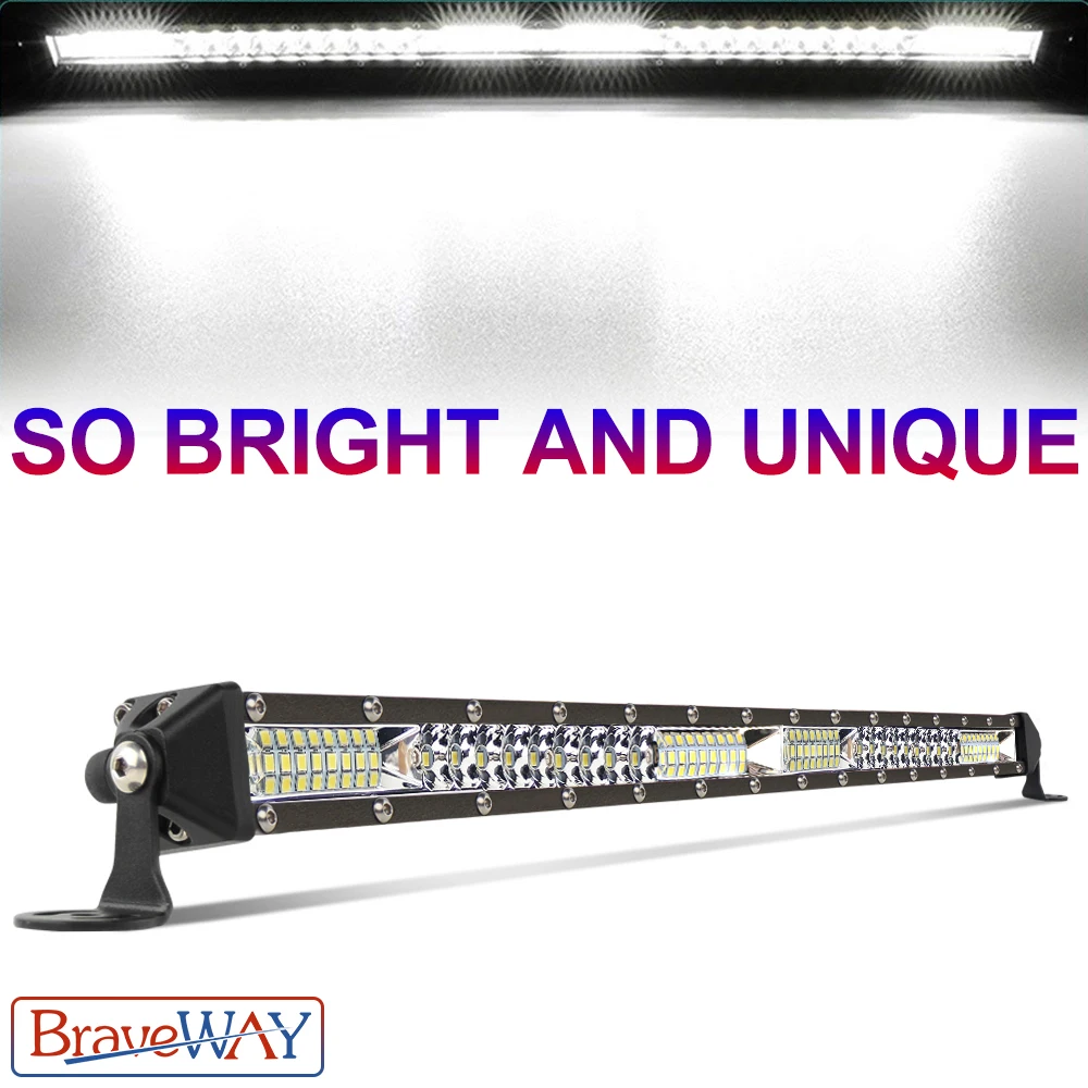 BraveWay 10'' 20'' 30'' Inch LED Work Light Bar for Motorcycle Tractor Boat Off Road 4WD 4x4 Truck SUV ATV 12V 24V |