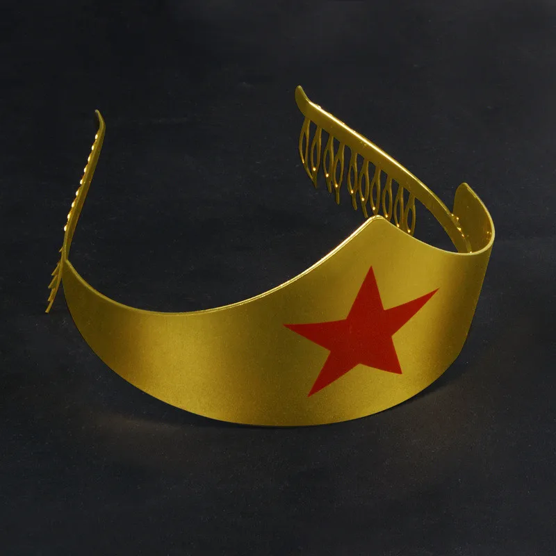 

Gold Wonder Woman Tiara Crown Metal Headwear Crown Hairpin WONDER WOMAN Costume Halloween Adult Womens Cosplay Props