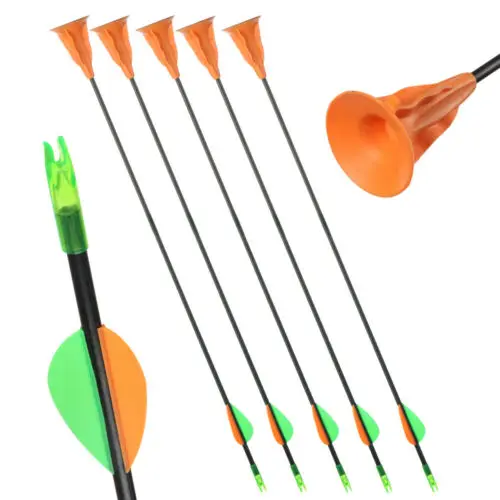 

6pcs/12pcs 60cm Fiberglass Sucker Arrows Safe Kids Game Suction Cup Arrows Outdoor