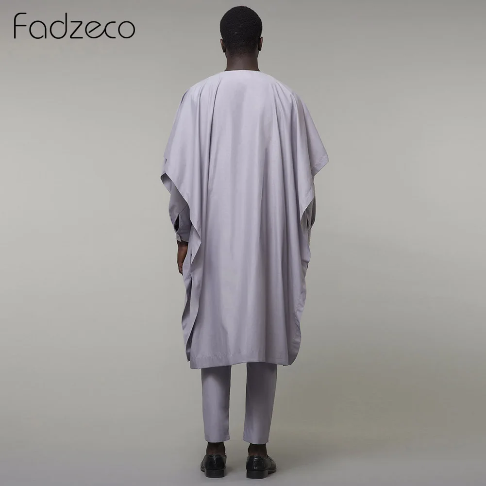 Fadzeco африканские костюмы для мужчин Agbada Dashiki Бизнес 3 шт. комплект Бубу африканская одежда этнический стиль формальный наряд