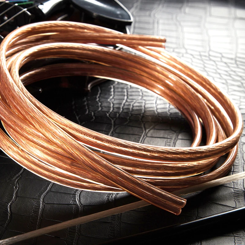 Digizulu HIFI кабель для динамика 14 калибра Сделай Сам прозрачная медная линия OFC