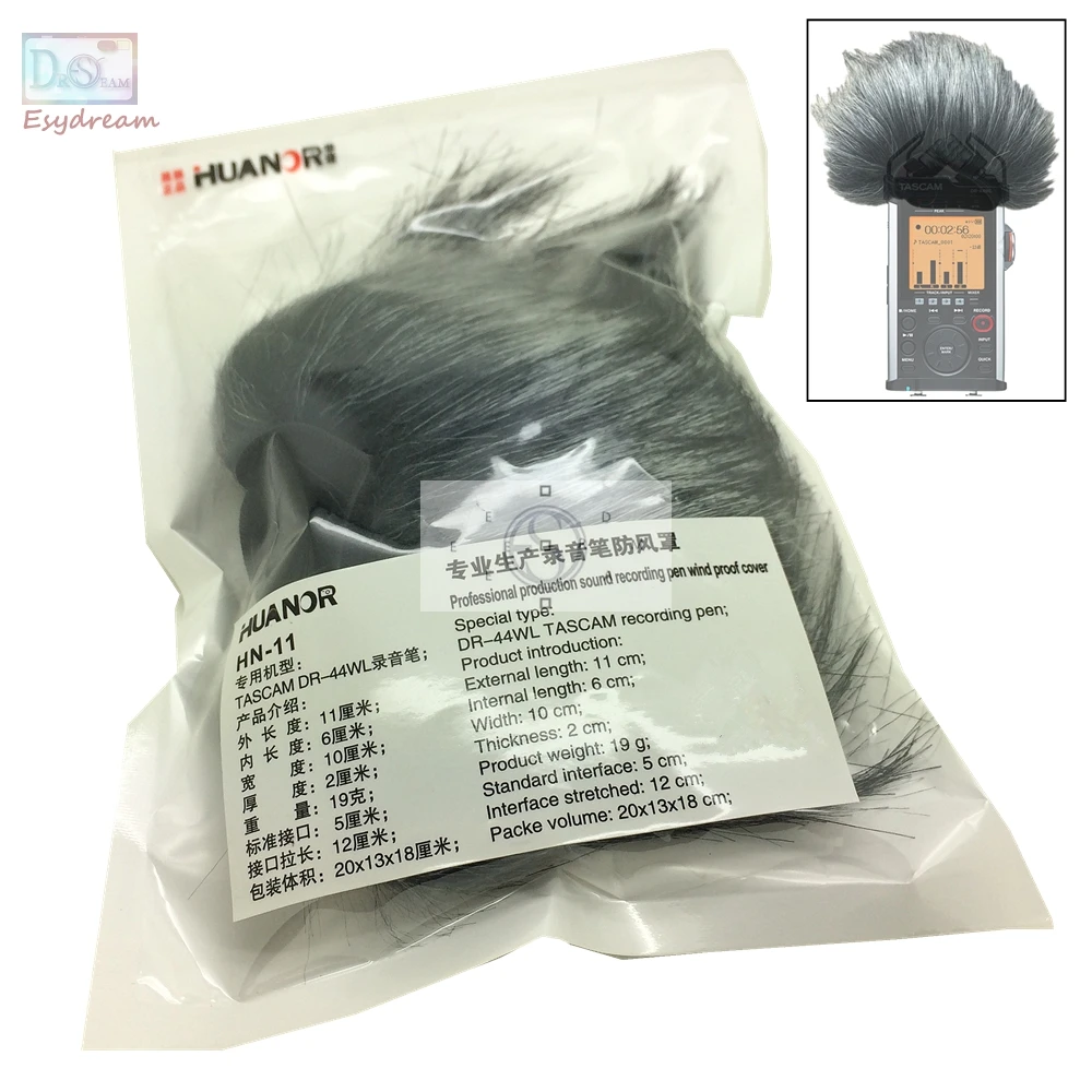 DR44WL MIC Outdoor Furry Cover Windscreen Windshield Muff For TASCAM DR-44WL Microphone Deadcat Wind Shield | Электроника