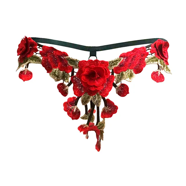 Flower Fashion Sexy Bind Embroidery Underwear Bottoms Female Club Hot