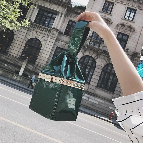 wristlet handle bucket bag