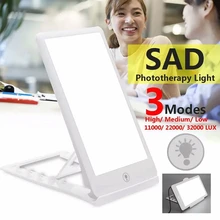 Зимние Light 10000 lux 3 режима яркий Натуротерапия свет полный спектр Регулируемый грустно лампа зарядки ночник светодиодный свет