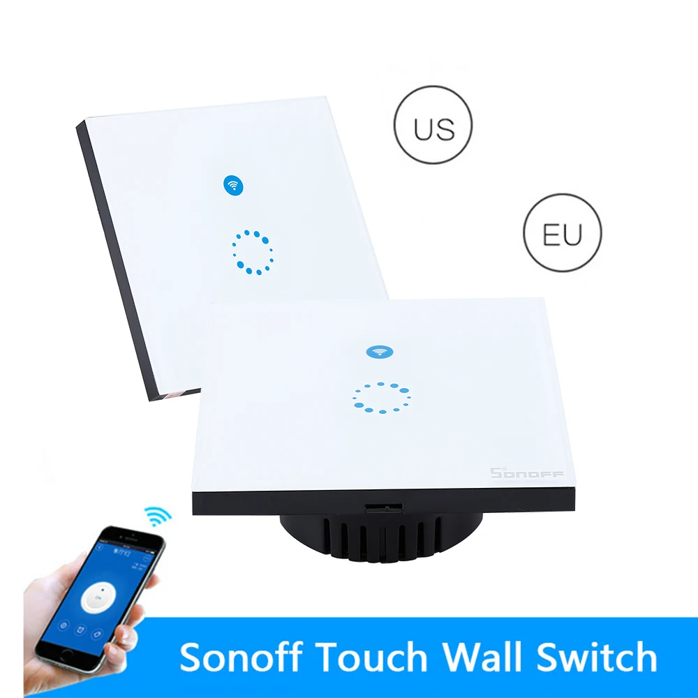 imágenes para Nueva ITEAD Sonoff Wifi Inalámbrico Táctil de Interruptor de Pared Panel de Cristal de Lujo Luz LED Interruptor de Casa Inteligente de Control Remoto A Través Del Teléfono imágenes para Nueva ITEAD Sonoff Wifi Inalámbrico Táctil de Interruptor de Pared Panel de Cristal de Lujo Luz LED Interruptor de Casa Inteligente de Control Remoto A Través Del Teléfono
