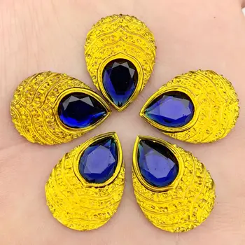 

DIY 18mm*25mm AB Resin Gems Flat back peacock eye wedding decoration Rhinestone women's Scrapbook Crafts 100pcs -A168*5