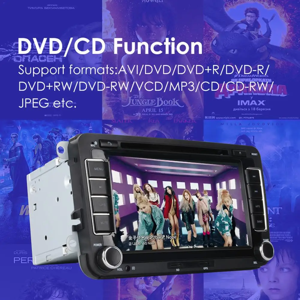 

7Car Radio Media Player GPS Backup Camera Multimedia MP5 DVD Universal Car Player For Volkswagen car mp5 car radio