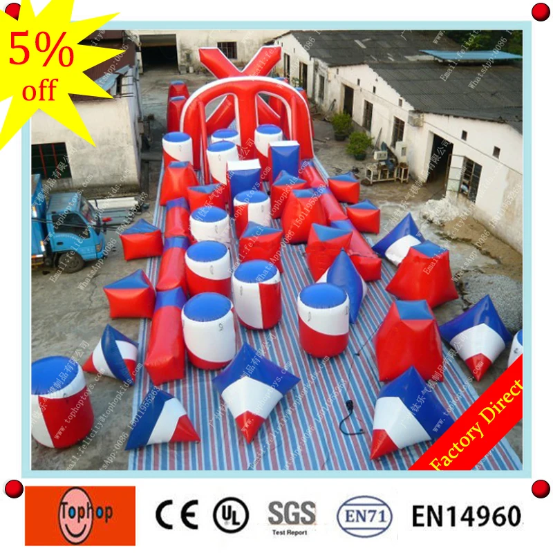 Free shipping! pvc vinyl inflatable paintball bunkers inflatable