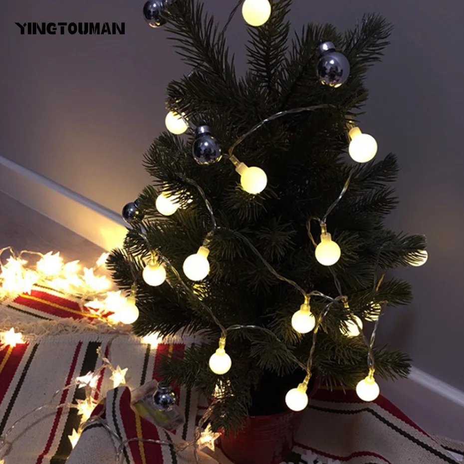 YINGTOUMAN Christmas Lights Ball light 10m Plug in Decoration Light