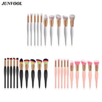 

Superior Soft Cosmetic Make Up Brush Set 10pcs Woman's Beauty Makeup Brushes Newest Kabuki Flame Powder Blush Brush