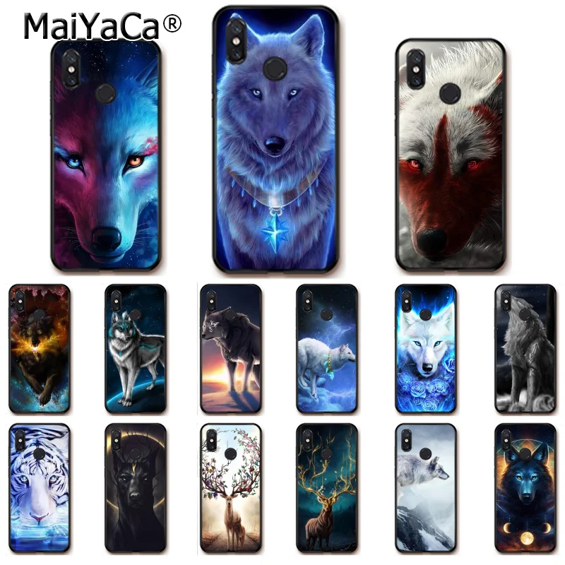 

MaiYaCa Magical Animal Wolf Deer DIY Painted Phone Case for Xiaomi Redmi8 4X 6A S2 7A 6A Redmi 5 5Plus Note5 7 Note8Pro