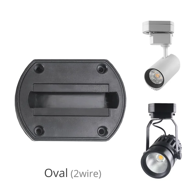 Black White LED Track Lighting Accessories Rail Connector Spotlights