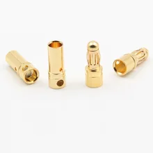 Connecteur de prise de banane plaqué or | 10 pièces 5 paires 3.5mm pour hommes et femmes, connecteur de prise de banane à puces pour ESC