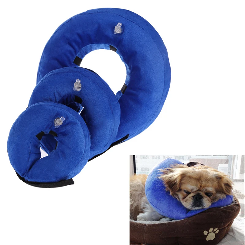 Inflatable Pet Cat Dog Recovery Protective Collar Cones Comfortable Dog