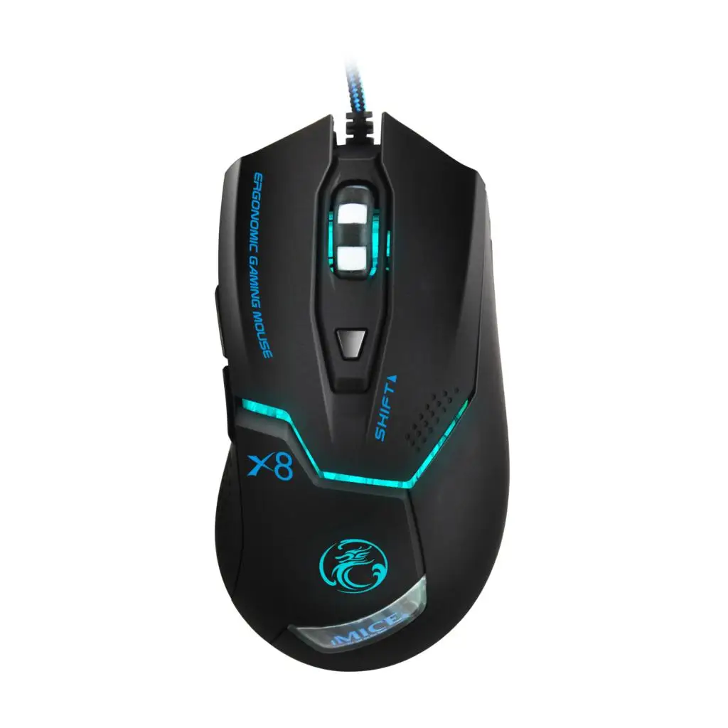 

Hot Sale Wired Gaming Mouse 6 Buttons Optical Gamer Mice 3200DPI USB Computer Mouse E-Sports Mouse Gamer For Laptops Desktops X8