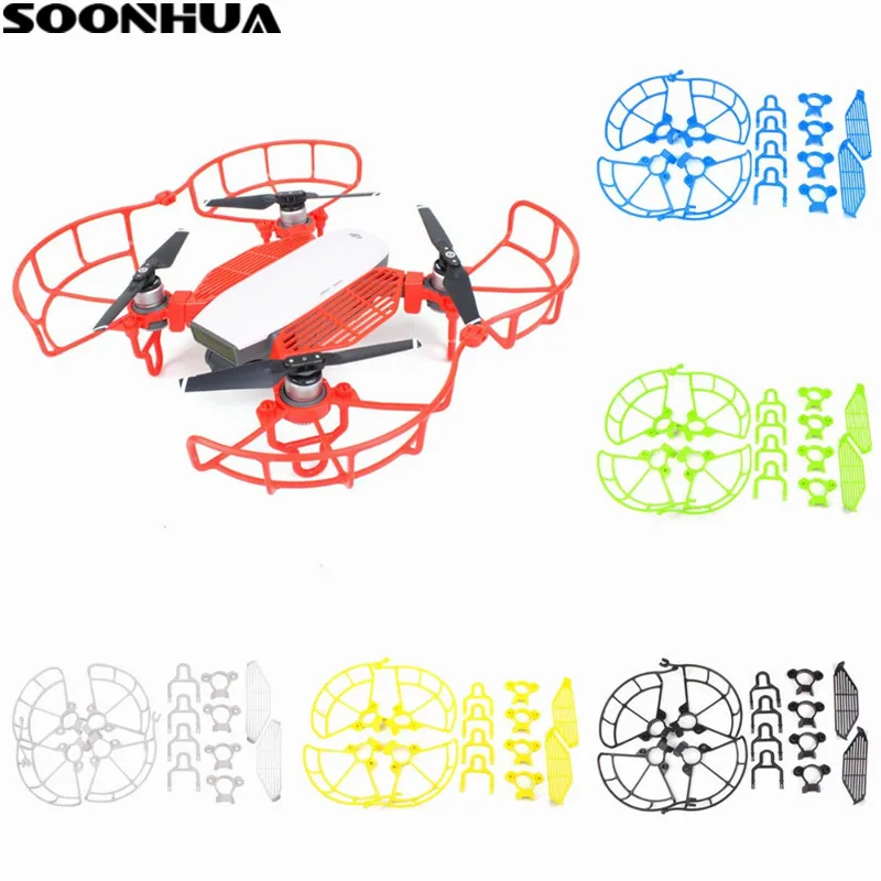 

Full Set RC DJI Spark Drone Anti-Collision Sets Bumper Propeller Guar+Increase Height Tripod Landing Gear+Hand Finger Protection