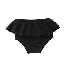 Шорты детские трусики для маленьких мальчиков и девочек хлопковые пышные трусики с узорами и оборками для новорожденных