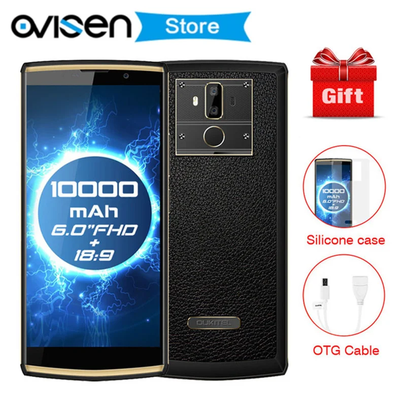 

OUKITEL K7 Power 10000mAh Mobile Phone Android 8.1 MT6750T Octa Core 2GB RAM 16GB ROM 6.0 Inch 13.0MP Fingerprint OTG Smartphone