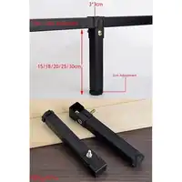 4Pcs Bed Square Tube Frame Clamping Bracket Feet Leg Adjustable Slats Mattress Support