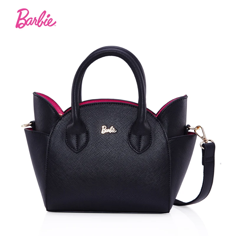 

Barbie lovely Women's leather top-handle shoulder bags Female cute cat famous design messenger handBags ladies small totes gift