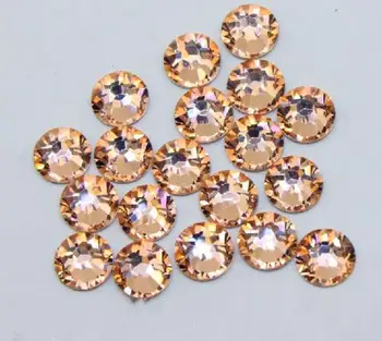 

Super Shiny SS3-SS34 LT.Peach / Champagne Glitter Non Hotfix Crystal 3D Nail Art Decorations Flatback Rhinestones Strass Stones