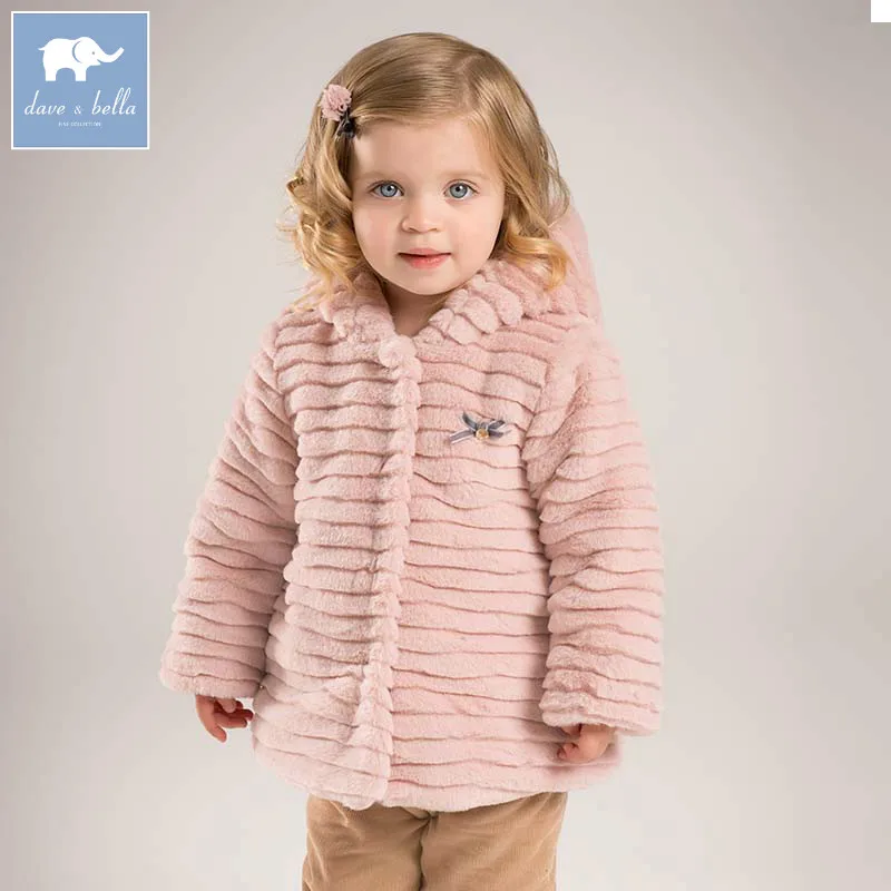 

DB5562 dave bella autumn winter infant baby girl fashion Jackets toddler girls Hooded outerwear children cute hight quality coat